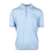 Gran Sasso Linne Polo Blue, Herr