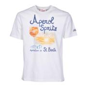 MC2 Saint Barth Bomull Crewneck T-shirt med Brösttryck White, Herr