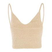 PINKO Teddy Juice Top med Band Beige, Dam