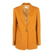 Patrizia Pepe Dam Knäppt Blazer Jacka Orange, Dam