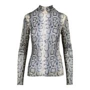 Sportmax Elegant Blus med Stretchigt Tyg Gray, Dam