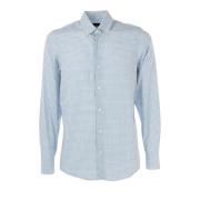 Liu Jo Slim Button Down Skjorta Blue, Herr