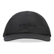 Palm Angels Logo Baseball Cap i Polyester och Bomull Black, Herr