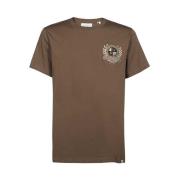 Les Deux Bomullslogo T-shirt Brown, Herr