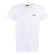 Balmain Ekologisk Bomull Logo T-Shirt White, Herr