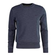 Gant Tidlös Rund Hals Pullover Blue, Herr