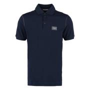 Dolce & Gabbana Polo Shirt med Logo Patch Blue, Herr