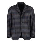 Canali Kashmirblandad blazer med två knappar Gray, Herr