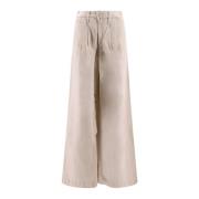 Mother Wide Trousers Beige, Dam