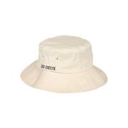 Les Deux Bucket Hat med Kontrasterande Färglogotyp Beige, Herr