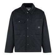 Gant Diamantquiltad vadderad jacka med metallknappar Black, Herr