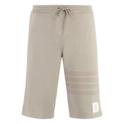 Thom Browne Randiga bomullsshorts Beige, Herr