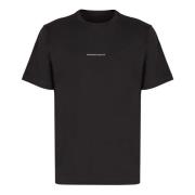 Emporio Armani Tryckt Bomull T-shirt Black, Herr