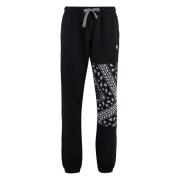 Marcelo Burlon Sweatpants med kontrasterande tryck Black, Herr