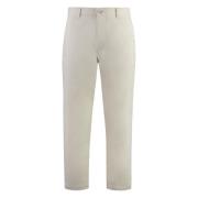 Hugo Boss Stretch Cotton Chino Trousers Beige, Herr