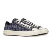 Valentino Iconographe Canvas Sneakers Blue, Herr