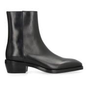 Salvatore Ferragamo Kalvskinn Ankelboots Black, Herr