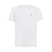 Les Deux Bomull Crew-Neck T-Shirt White, Herr