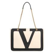 Valentino Superstar Media Smooth Läder Toteväska Beige, Dam