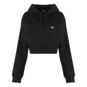 Dickies Räfflad Cropped Hoodie i Oakport Stil Black, Dam