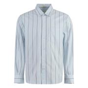 Gant Randig Bomull Poplin Oversize Skjorta Blue, Herr