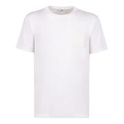 Etro Räfflad krage crew-neck T-shirt White, Herr