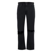 Balenciaga Slitna avkortade jeans Black, Herr