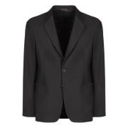 Giorgio Armani Klassisk Blazer med Reverskrage Black, Herr