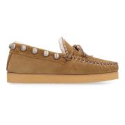 Isabel Marant Studded Suede Loafers Beige, Dam