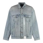 Balenciaga Jeansjacka med knappfickor Blue, Herr