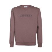 Les Deux Bomulls Crew-Neck Sweatshirt Red, Herr