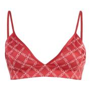 Michael Kors Logo Crop-top med Justerbara Band Red, Dam