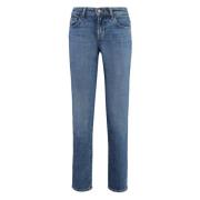 7 For All Mankind Straight Leg Jeans med Metaldetaljer Blue, Dam