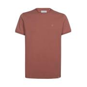 Les Deux Bomull Crew-Neck T-Shirt Pink, Herr