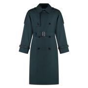 Burberry Klassisk Trenchcoat med Rutig Foder Green, Herr