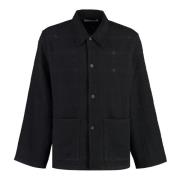 Our Legacy Klassisk Krage Ullblandning Overshirt Black, Herr