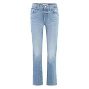 Mother Slitna Slim-Fit Hover Jeans Blue, Dam