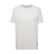 Golden Goose Kristalldekorerad vit bomullst-shirt White, Dam