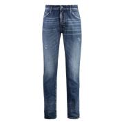 Dsquared2 Distressed Slim Fit Jeans Blue, Herr