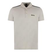 Hugo Boss Ribbad kortärmad polotröja Beige, Herr