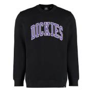 Dickies Bomull Crew-Neck Sweatshirt Ribbade Kanter Black, Herr