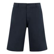 Aspesi Bomulls Bermuda Shorts Blue, Herr