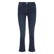 Frame Straight-Leg Jeans med Kontrastsömn Blue, Dam