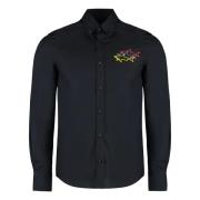 Paul & Shark Logopryckt bomulls-skjorta Black, Herr