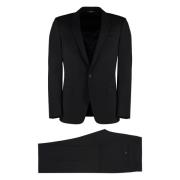 Dolce & Gabbana Virgin Wool Two-Piece Suit Black, Herr