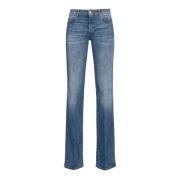 Pinko Vintage Flared Denim Jeans Blue, Dam