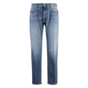 Dondup Straight-leg jeans med kontrastsömmar Blue, Herr