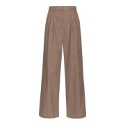 Pinko Wide Trousers Brown, Dam