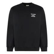 Drole de Monsieur Bomull Crew-Neck Sweatshirt Ribbade Kanter Black, He...