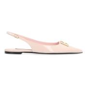 Dolce & Gabbana Blanka läder slingback pumps Pink, Dam